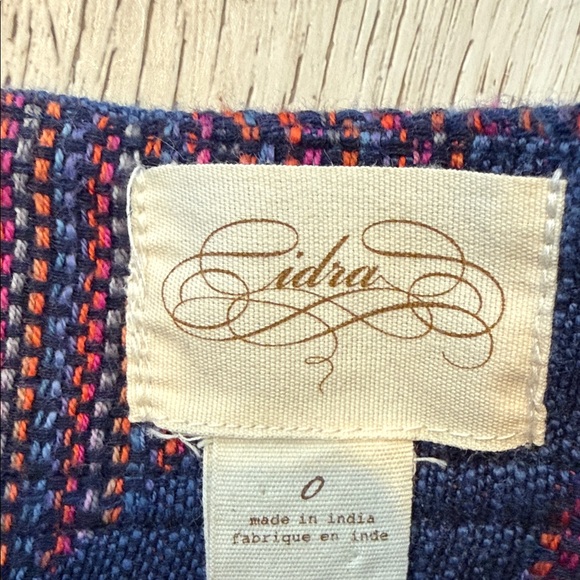 Anthropologie Navy and Burgundy Mini Skirt - Picture 2 of 4